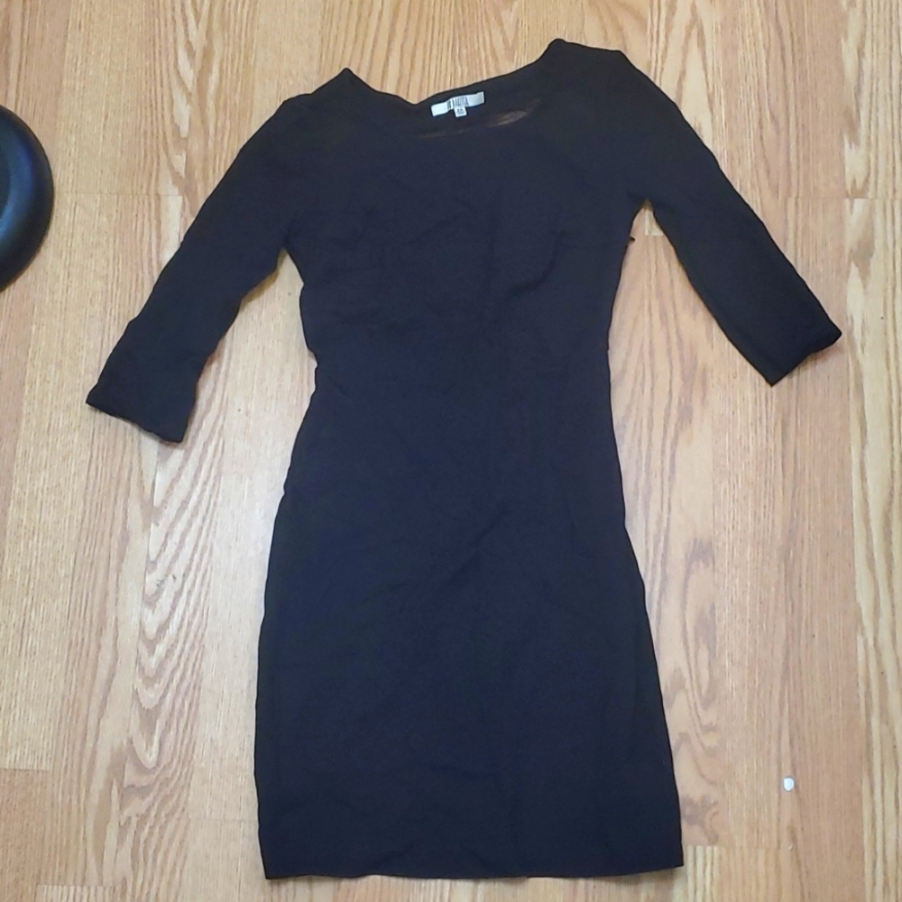 BB DAKOTA - Black Bodycon Dress, Mesh Back, XS